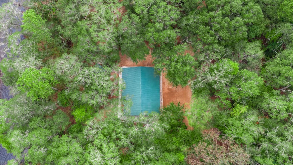 A section of Stone Man Park seen from above